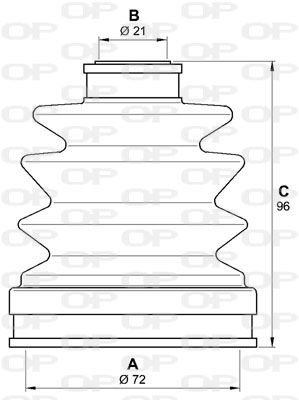 OPEN PARTS gofruotoji membrana, kardaninis velenas SJK7176.00